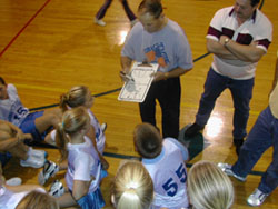 Roberts illustrates his game plan. Photo by Jesse Raymond.